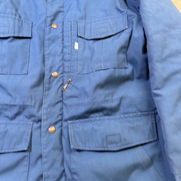 VTG 70s 80s Levi's Hooded Ski Puffer Jacket White Tag Sz Med USA Made Talon Zip - Picture 4 of 10